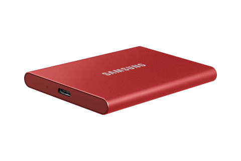 Dysk zewnętrzny SSD Samsung T7 (2TB; USB 3.2; czerwony; MU-PC2T0R/WW) - Galeria zdjęcie 6