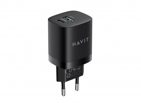 Havit UC30 EU - dwuportowa ładowarka podróżna GaN 33 W, czarna - Galeria zdjęcie 3