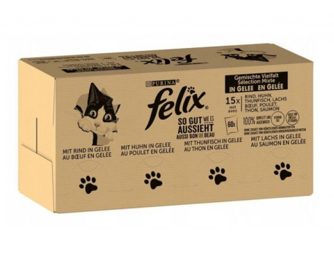 PURINA Felix MIX Smaków - mokra karma dla kota - 120x85 g - Galeria zdjęcie 1