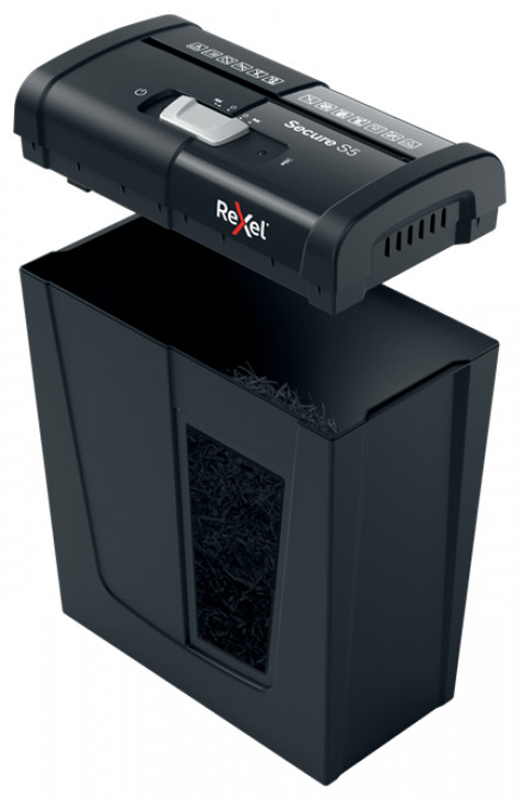 Rexel Niszczarka Secure S5, (P-2), 5 kartek, 10 l kosz - Galeria zdjęcie 2