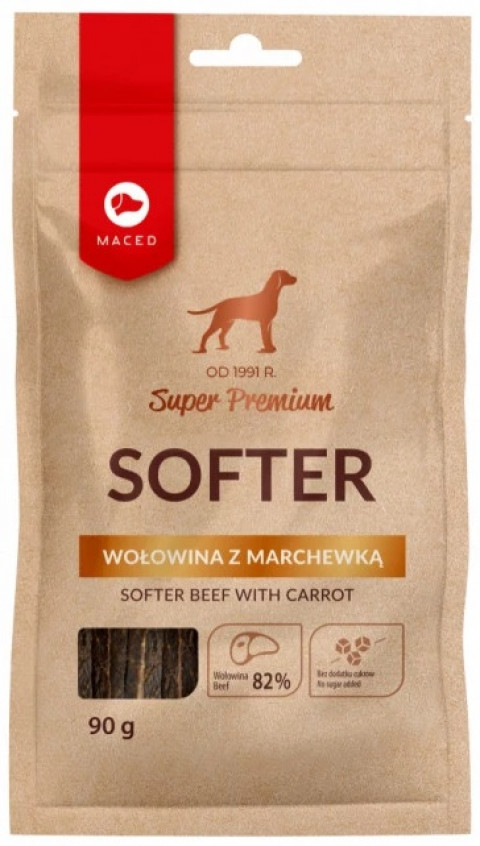 MACED Softer Wołowina z marchewką - przysmak dla psa - 90 g - Galeria zdjęcie 1