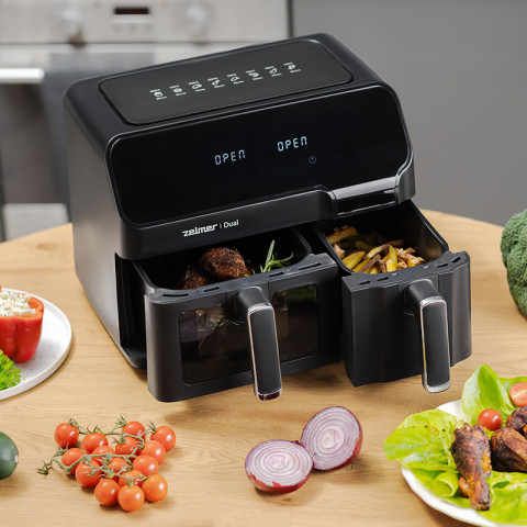 FRYTOWNICA ZAF 9000 5,5L + 3,5L 2700W AIR FRYER - Galeria zdjęcie 8