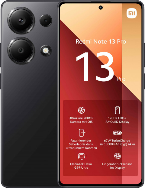 Smartfon Xiaomi Redmi Note 13 Pro 8/256GB Midnight Black - Galeria zdjęcie 1