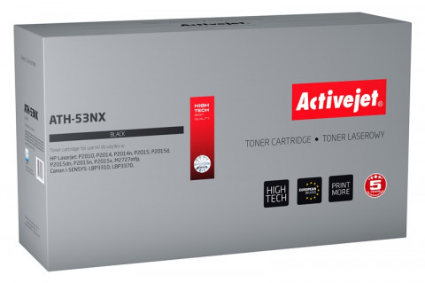 Activejet ATH-53NX Toner do drukarek HP, Canon, Zamiennik HP 53X Q7553X, Canon CRG-715H; Supreme; 7900 stron; czarny. - Galeria zdjęcie 1