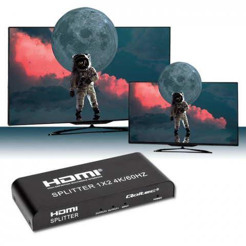 QOLTEC ROZDZIELACZ SPLITTER 2XHDMI 4KX2K | 6GB/S - Galeria zdjęcie 4