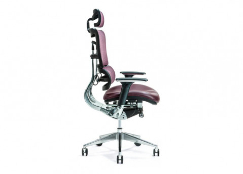 Ergonomiczny fotel biurowy ERGO 800 śliwkowy - Galeria zdjęcie 2
