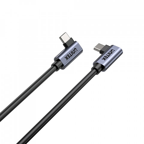 UNITEK KABEL USB-C KĄTOWY 90°/90° PD 100W M/M 1M - Galeria zdjęcie 5