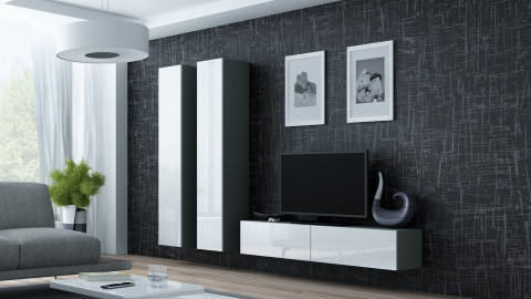 Zestaw meblowy VIGO 9 szary/biały połysk - Galeria zdjęcie 1