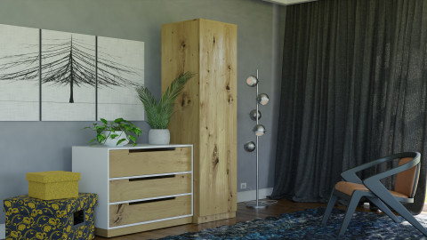 SZAFA GARDEROBA DRZWI PÓŁKI SD-50 DĄB ARTISAN - Galeria zdjęcie 7