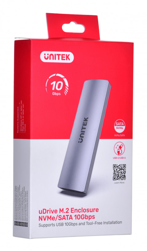 UNITEK OBUDOWA DYSKU M.2 NVME/SATA 10 GBPS, S1230A - Galeria zdjęcie 7