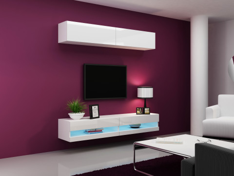 Zestaw meblowy VIGO NEW 10 biały/biały połysk - Galeria zdjęcie 2