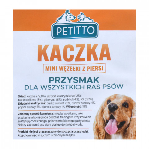 PETITTO Węzełki mini z piersi kaczki - przysmak dla psa - 500 g - Galeria zdjęcie 4