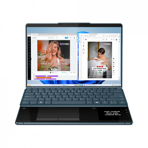 Lenovo Yoga Book 9 13IMU9 Ultra 7 155U 2x 13.3" 2.8K OLED 400nits Glossy 60Hz 32GB LPDDR5x-7467 SSD512 Intel Arc Graphics Win11 Tidal Teal - Galeria zdjęcie 13