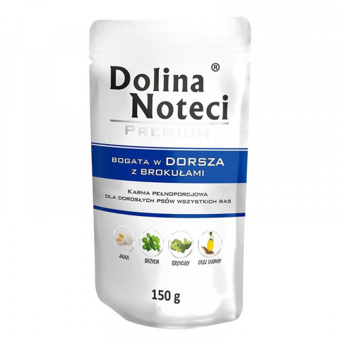 DOLINA NOTECI Premium bogata w dorsza z brokułami - mokra karma dla psa - 10x150g - Galeria zdjęcie 1