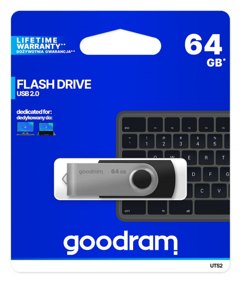 Pendrive Goodram UTS 64GB USB 2.0 czarny - Galeria zdjęcie 5