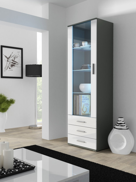 Zestaw meblowy SOHO 4 szary/biały połysk - Galeria zdjęcie 3