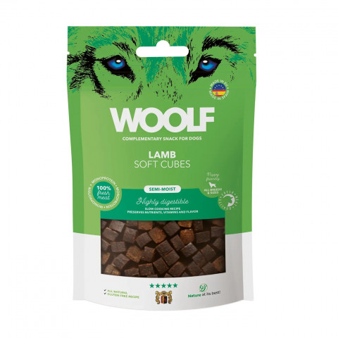 WOOLF Soft Cubes Lamb - przysmak dla psa - 100g - Galeria zdjęcie 1