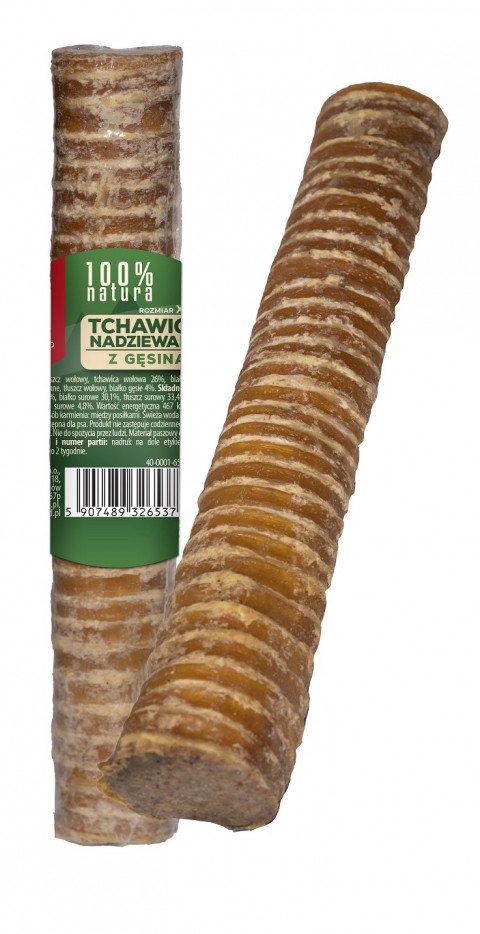 MACED Tchawica nadziewana z gęsiną - gryzak dla psa - 150 g - Galeria zdjęcie 1