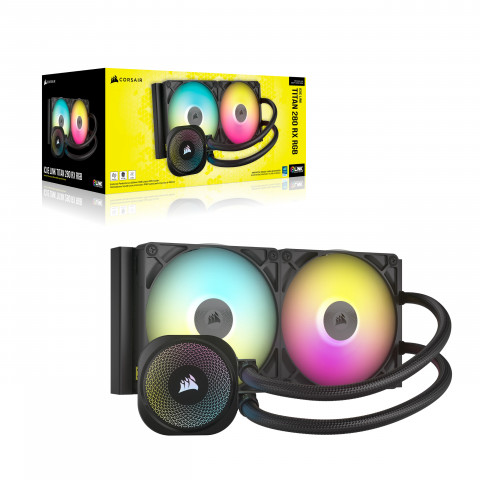 CORSAIR iCUE LINK TITAN 280 RX RGB AIO, 280mm Radiator, Liquid CPU Cooler - Galeria zdjęcie 6