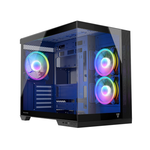MODECOM OBUDOWA VOLCANO PANORAMA ARGB 3F MIDI BLK - Galeria zdjęcie 1