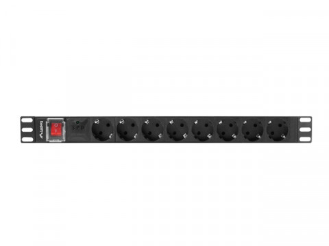 LANBERG LISTWA ZAS. RACK 19" (1U, 16A, 8X SHUKO) - Galeria zdjęcie 2