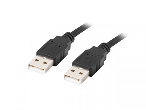 LANBERG KABEL USB-A 2.0 M/M 1.8M CZARNY - Galeria zdjęcie 1
