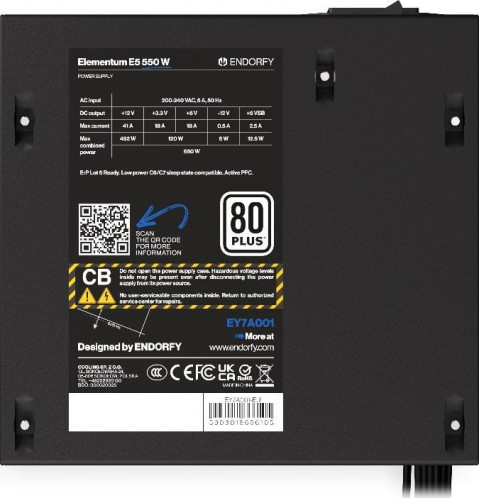 Zasilacz ENDORFY Elementum E5 550W (EY7A001) - Galeria zdjęcie 6