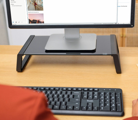 Podstawka pod monitor TRUST MONTA GLASS MONITOR STAND BLK 25271 - Galeria zdjęcie 4