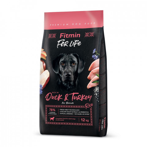 FITMIN Dog For Life Duck & Turkey - sucha karma dla psa - 12 kg - Galeria zdjęcie 1
