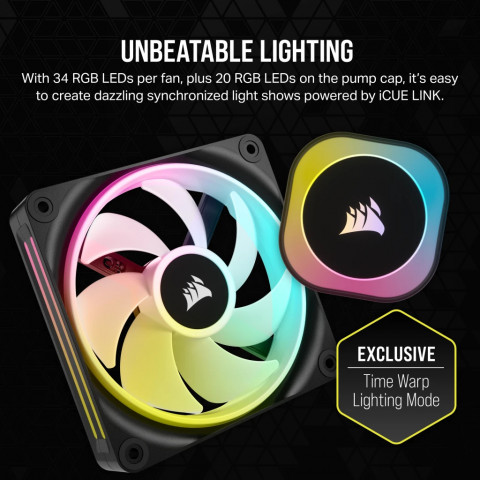 Chłodzenie wodne Corsair iCUE LINK H100i RGB Black - Galeria zdjęcie 12