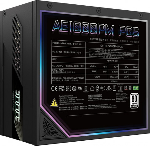 Zasilacz Gigabyte Aorus Elite Platinum ATX 3.1 1000W (GP-AE1000PM PG5) - Galeria zdjęcie 4
