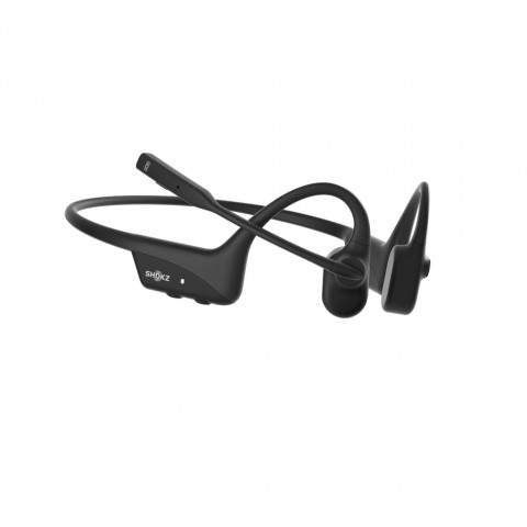 Słuchawki bezprzewodowe kostne Shokz OpenComm2 USB-C + adapter USB-A czarne - Galeria zdjęcie 2