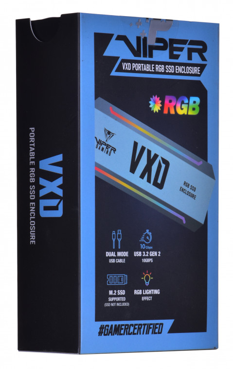 PATRIOT VXD obudowa SSD USB3.2 M.2 NVMe 1.3 Alu RGB - Galeria zdjęcie 8