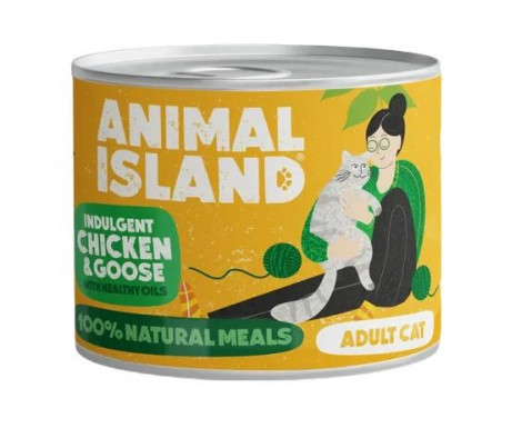 ANIMAL ISLAND Kurczak i gęś - mokra karma dla kota - 200g - Galeria zdjęcie 1