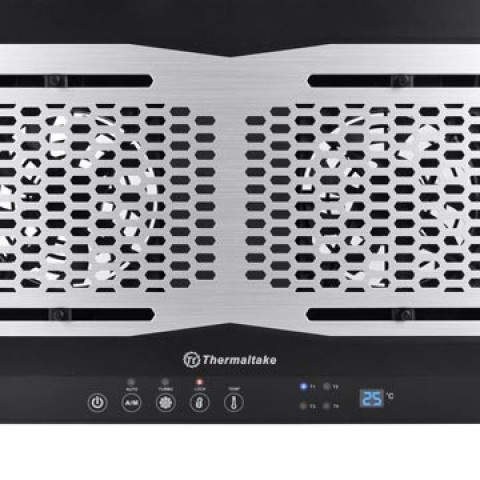 Podkładka chłodząca do laptopa Thermaltake Massive TM (10~17", 2x120mm Fan) aluminium - Galeria zdjęcie 10