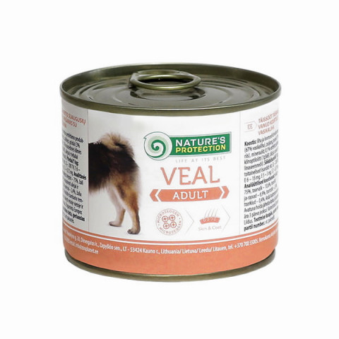 NATURE'S PROTECTION Adult Cielęcina - mokra karma dla psa - 200g - Galeria zdjęcie 1