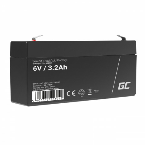 GREEN CELL AKUMULATOR ŻELOWY AGM14 6V 3,2AH - Galeria zdjęcie 1