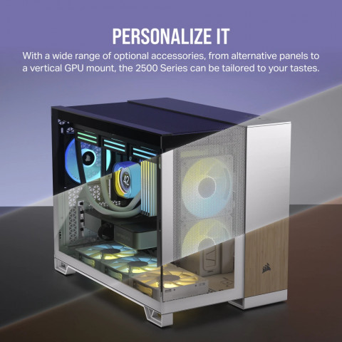 2500X Tempered Glass mATX Mid-Tower, Black - Galeria zdjęcie 7