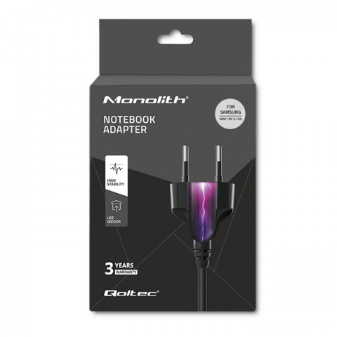 Qoltec zasilacz do samsung 60w 19v 3.15a 5.5*3.5+pin 50015.60w - Galeria zdjęcie 9