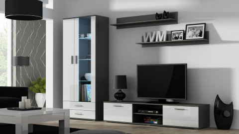 Zestaw meblowy SOHO 8 szary/biały połysk - Galeria zdjęcie 1