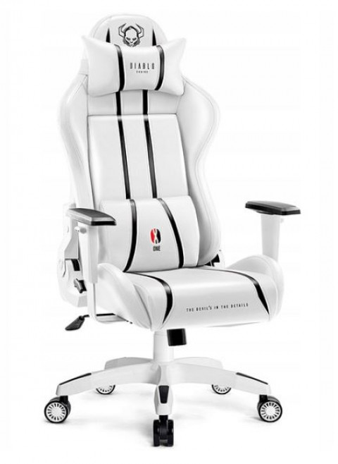 Fotel gamingowy DIABLO X-ONE 2.0 normal fotel biało-czarny - Galeria zdjęcie 2