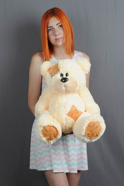 Miś TEDDY 60cm kremowy - Galeria zdjęcie 3