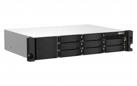 Qnap TS-864eU-RP-8G, 2U, 8 x 2.5"/3.5" SATA, Intel Celeron N5095 4C/4T, 8 GB DDR4 onboard not expandable, 2 x 2.5GbE, Redundant PSU - Galeria zdjęcie 3
