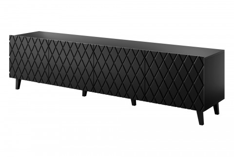 Szafka RTV ASTI 200x42x52 czarny mat - Galeria zdjęcie 1