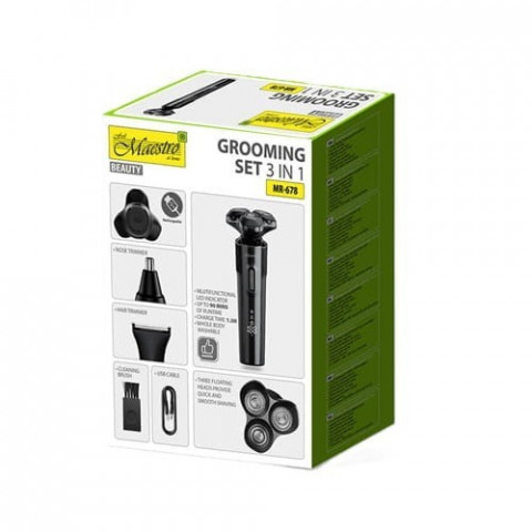 Zestaw do golenia 3w1 USB MAESTRO MR-678 - Galeria zdjęcie 4