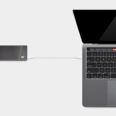 GREEN CELL KABEL KABGC29W USB-C - USB-C 2M BIAŁY - Galeria zdjęcie 3