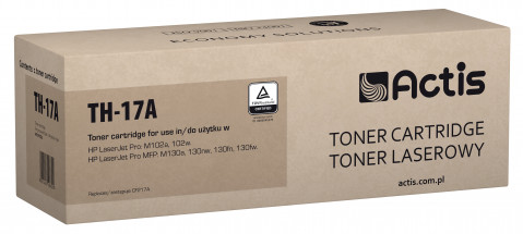 Actis TH-17A Toner do drukarki HP, Zamiennik HP 17A CF217A; Standard; 1600 stron; czarny. - Galeria zdjęcie 1