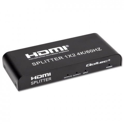 QOLTEC ROZDZIELACZ SPLITTER 2XHDMI 4KX2K | 6GB/S - Galeria zdjęcie 1