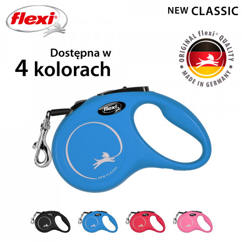 FLEXI New Classic S niebieska - smycz automatyczna dla psa - 5m - Galeria zdjęcie 2