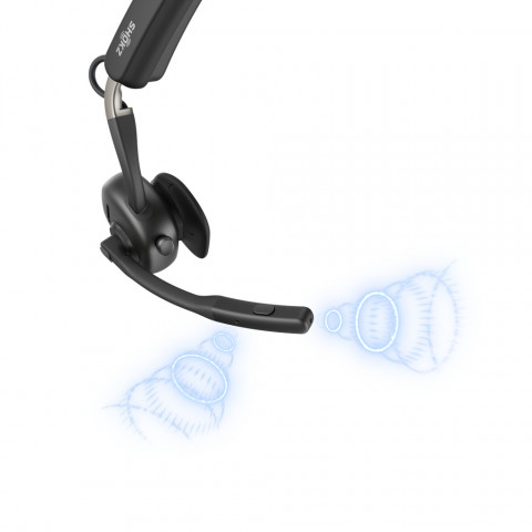 Słuchawki bezprzewodowe kostne Shokz OpenMeet mic-ANC USB-C + adapter USB-A czarne - Galeria zdjęcie 6